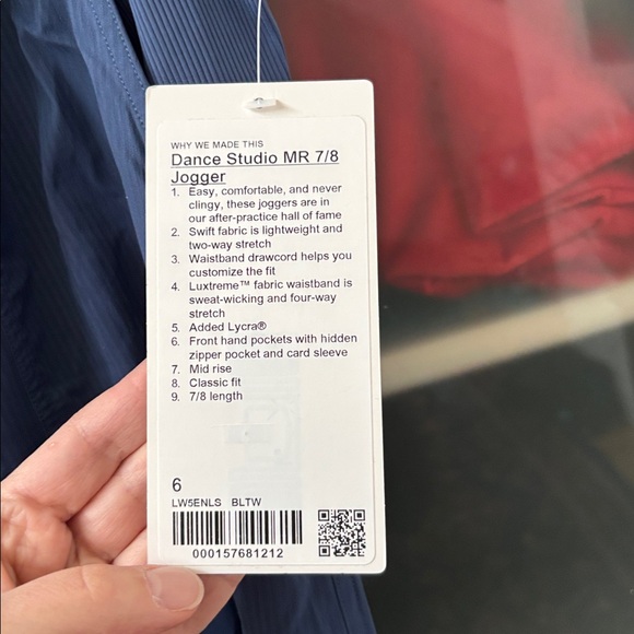 Lululemon Dance Studio Pants MR 7/8 Blue Twill SZ 6 NWT💙💙💙 - Picture 3 of 6